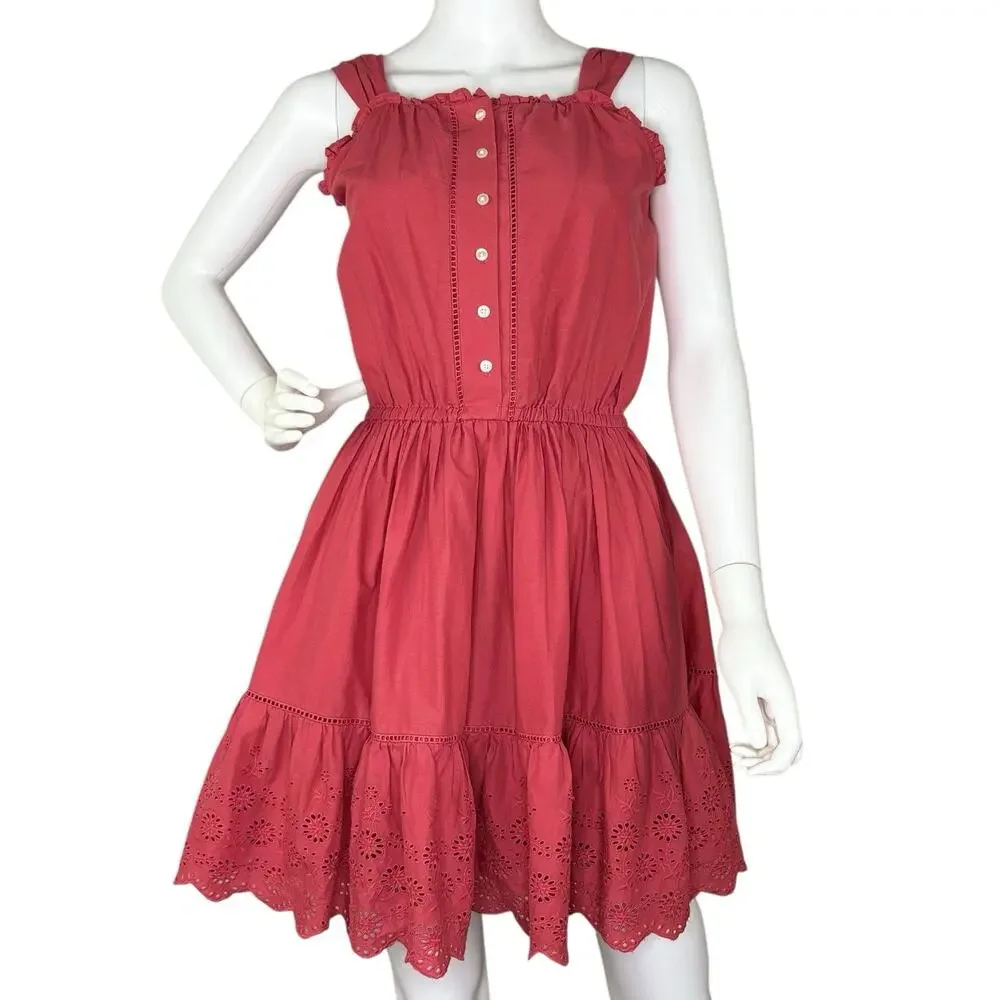 NWT Polo Ralph Lauren Girls Sundress Eyelet Cotton Cottage Coquette Size 14